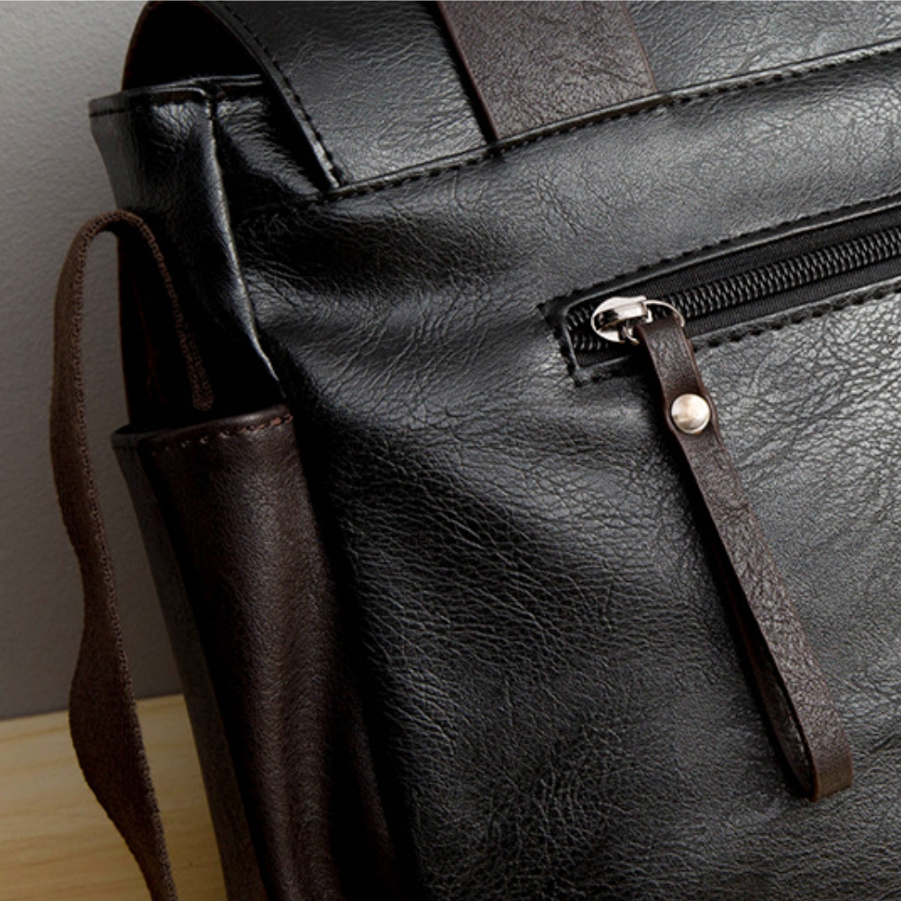 Rugged Crossbody Leather Messenger Bag