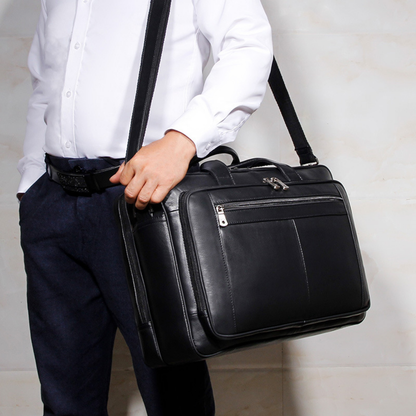 Professional Large Leather Executive Briefcase