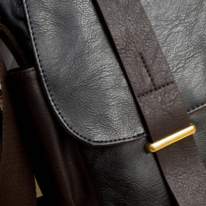 Rugged Crossbody Leather Messenger Bag