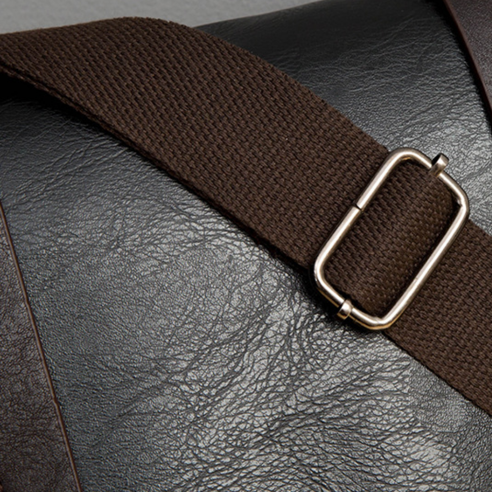 Rugged Crossbody Leather Messenger Bag