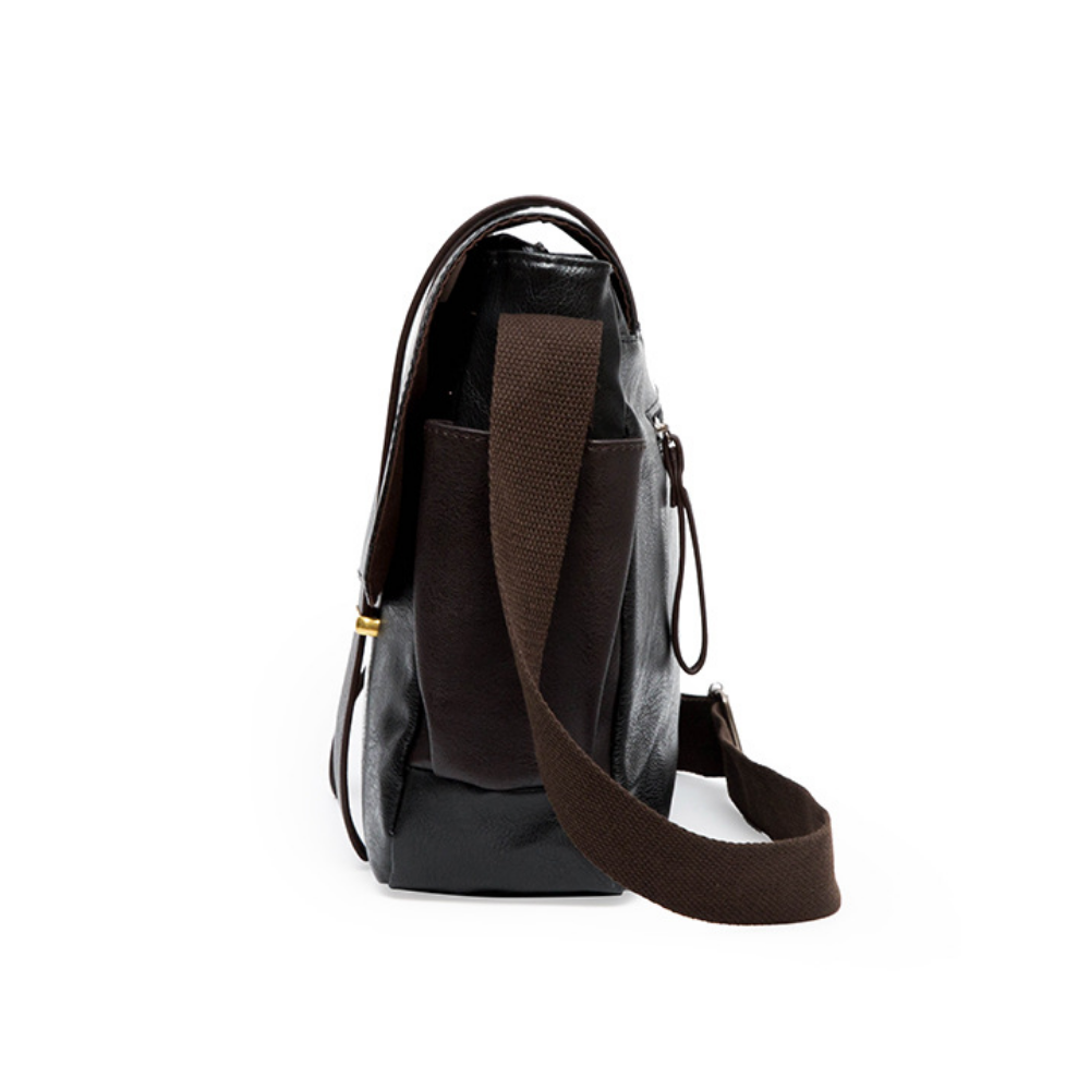 Rugged Crossbody Leather Messenger Bag
