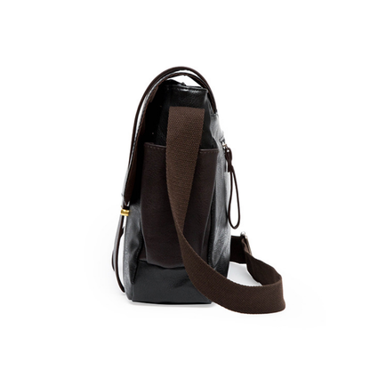 Rugged Crossbody Leather Messenger Bag
