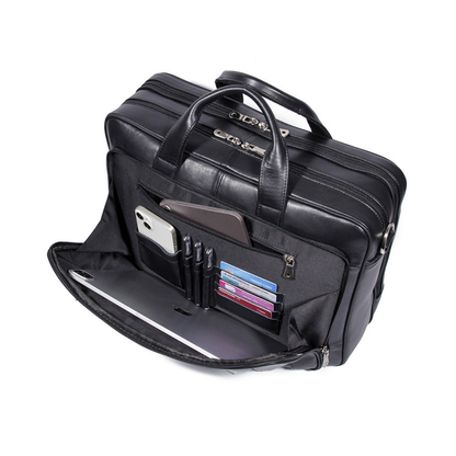 Professional Large Leather Executive Briefcase