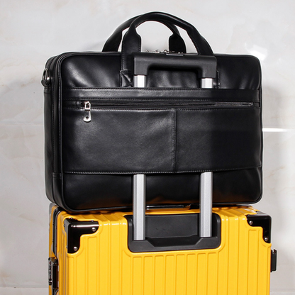 Professional Large Leather Executive Briefcase