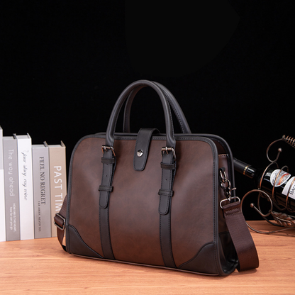 Minimalist Slim Leather Briefcase