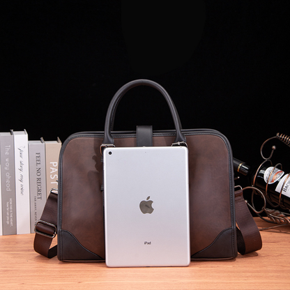 Minimalist Slim Leather Briefcase