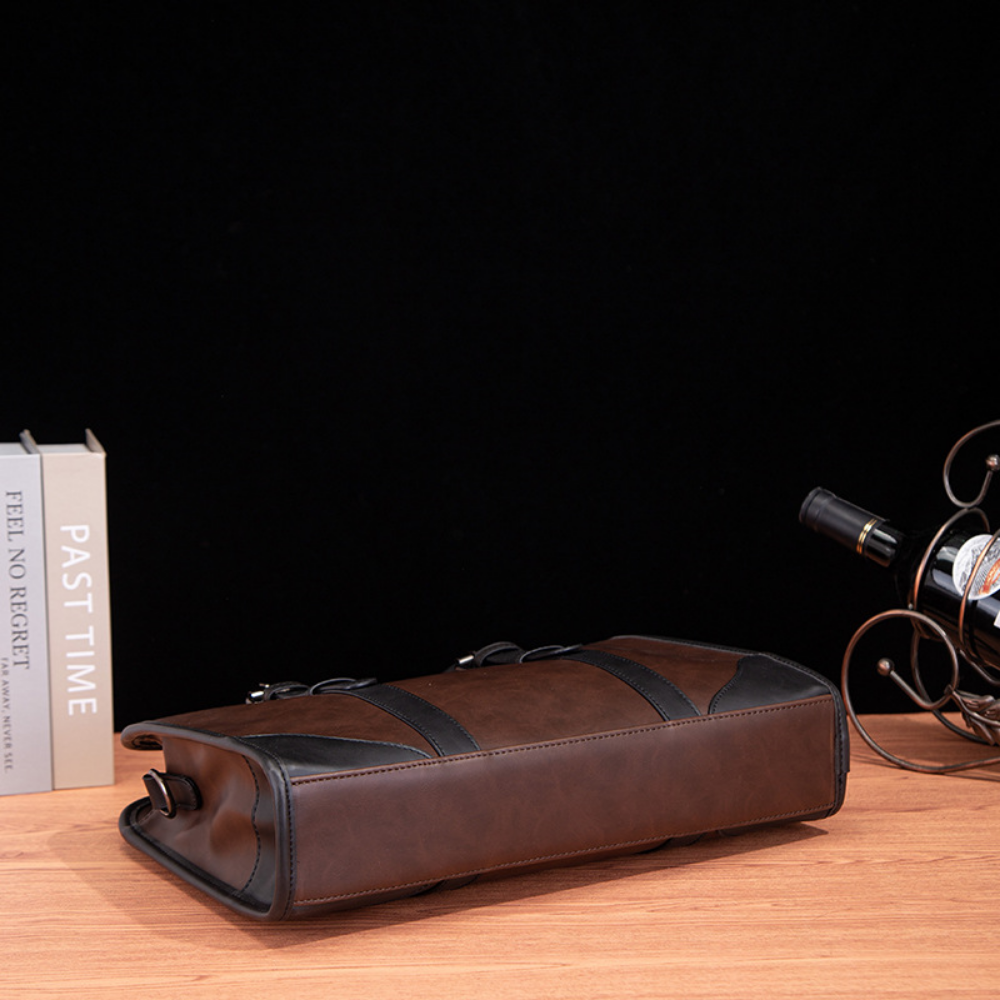 Minimalist Slim Leather Briefcase