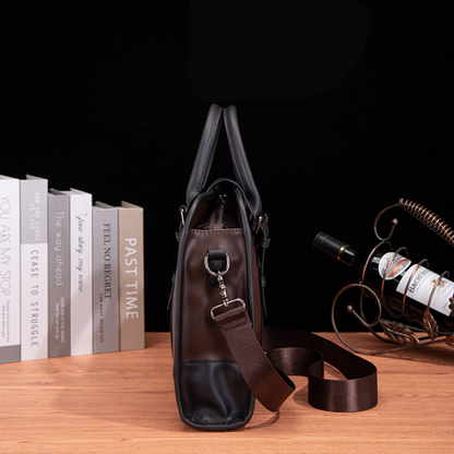 Minimalist Slim Leather Briefcase