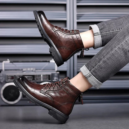 Bota Masculina Premium em Couro Tecnológico Aurelius