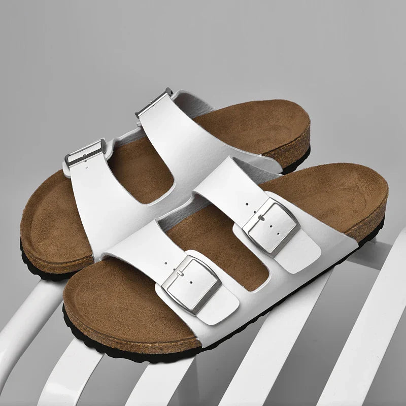 Sandália Masculina em Couro Amaretto