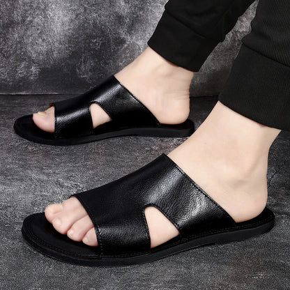 Sandália Masculina em Couro Bourbon