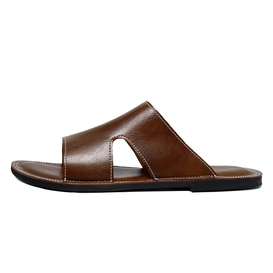Sandália Masculina em Couro Bourbon