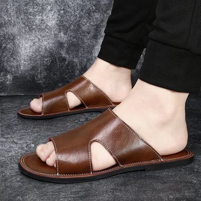 Sandália Masculina em Couro Bourbon